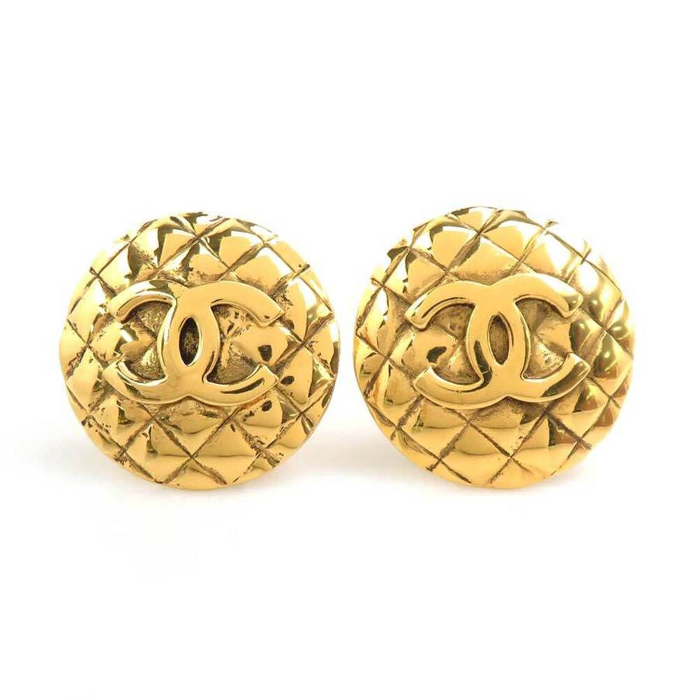 Chanel Cc Logo Clip-On Earrings Gold- #276197C54B